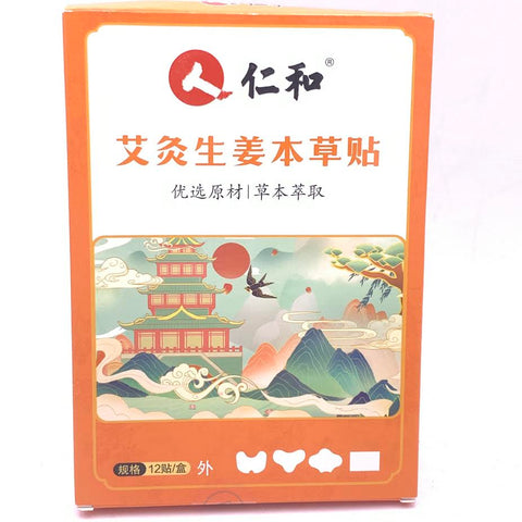 Moxibustion Ginger Materia Patches 12pcs仁和艾灸生薑本草貼