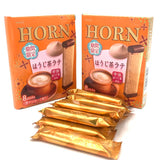 (2Pack) Meiji Horn Chocolate Whipped Biscuit Roasted Green Tea Latte Flavor 8pcs