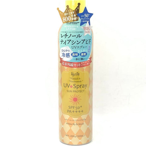 Ajuste Transparent Quick Dry Cool Sunscreen White Lily / Musk SPF50 200g
