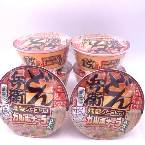 Nissin Donbin Carbonara Cream Smoked Bacon Udon Noodle 81gX(6bowl)