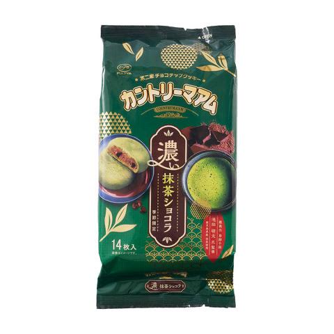 Fujiya Country Ma' Am Matcha And Chocolate 14pc 巧克力豆抹茶口味夹心曲奇饼干
