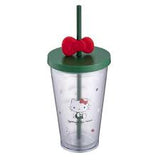 Hello Kitty & Starbucks Red Ribbon Straw Cold Cup 16oz/473ml限量款星巴克水杯
