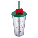 Hello Kitty & Starbucks Red Ribbon Straw Cold Cup 16oz/473ml限量款星巴克水杯