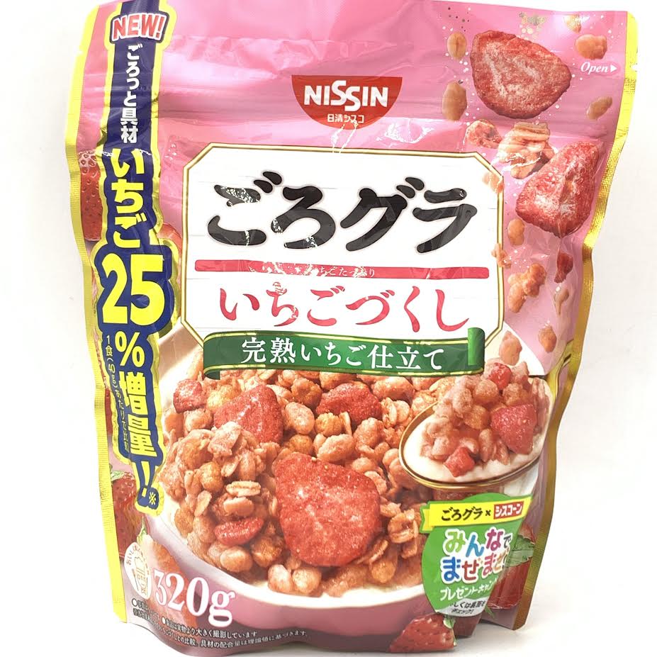 Nissin Gorogura Strawberry Granola High Fiber Cereal 320g草莓風味营养麥片