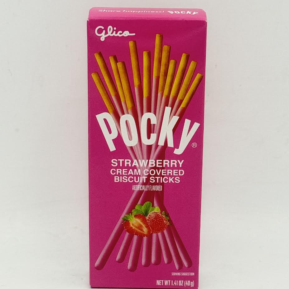 Glico Pocky Strawberry Cream Covered Biscuit Sticks1.41g/(40g)