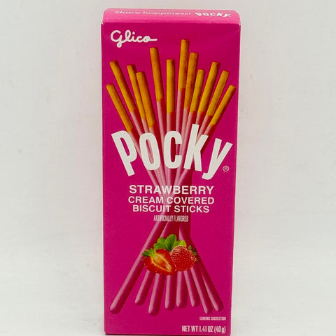 Glico Pocky Strawberry Cream Covered Biscuit Sticks1.41g/(40g)