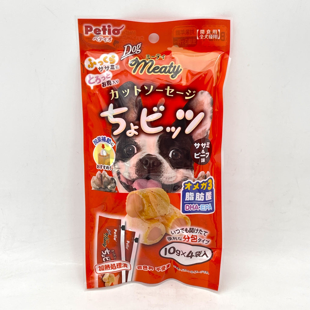 Petio Meaty Chicken & Beef Flavor Snack For Dog 10gx4bags