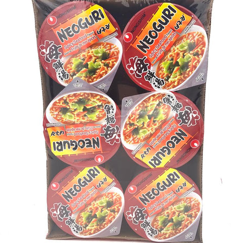 Nongshim Neoguri Spicy Seafood Flavour Cup 75gX6cups