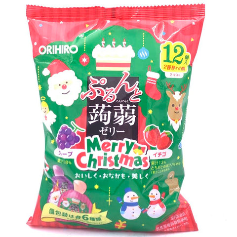 Orihiro Konnyako Duo Fruit Juices Jelly- Grape & Strawberry 12pc/1bag