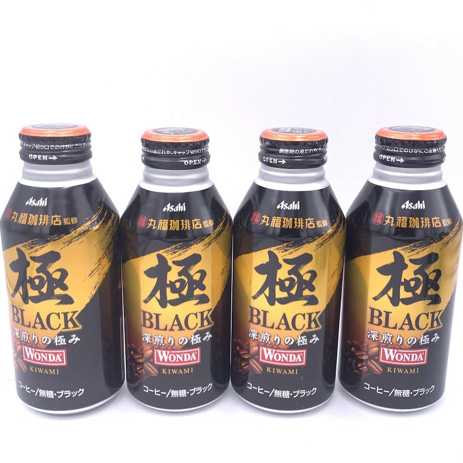 Asahi Wonda Black Kiwami Coffee Drink 400gx4bottle