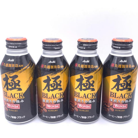Asahi Wonda Black Kiwami Coffee Drink 400gx4bottle