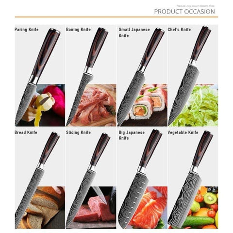 Dekohm Chefmesser - MesserSet Of 8 Knives