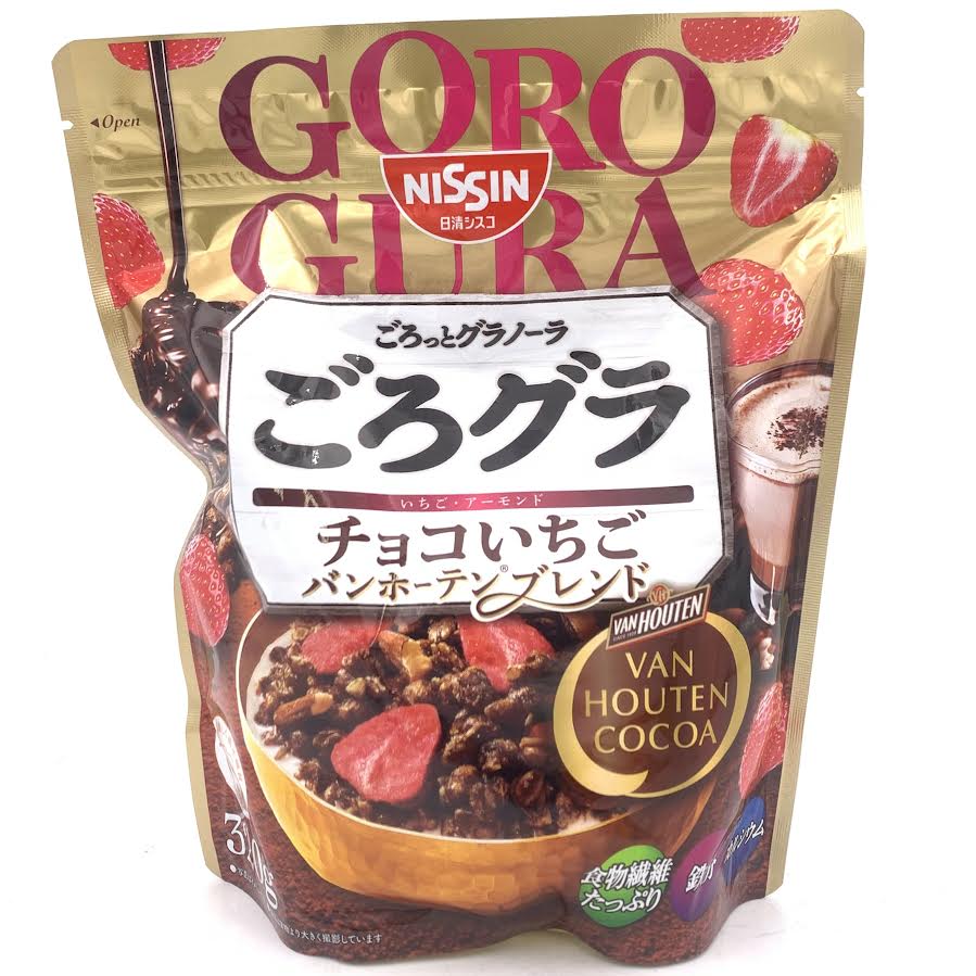 Nissin Goro Gura Van Houten - Chocolate Strawberry Van Houten Blend 320g可可风味格兰诺拉营养麦片