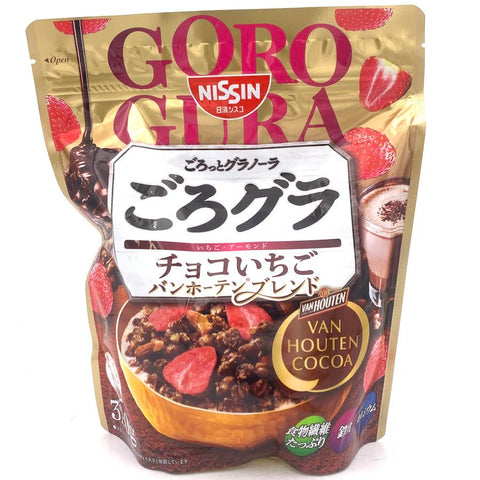 Nissin Goro Gura Van Houten - Chocolate Strawberry Van Houten Blend 320g可可风味格兰诺拉营养麦片