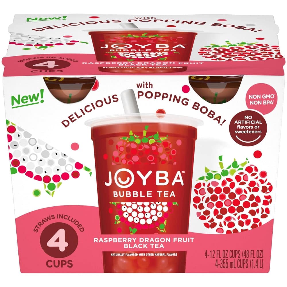 Joyba Bubble Tea Raspberry Dragon Fruit Black Tea 4Cup