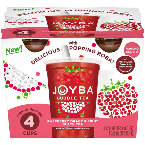 Joyba Bubble Tea Raspberry Dragon Fruit Black Tea 4Cup