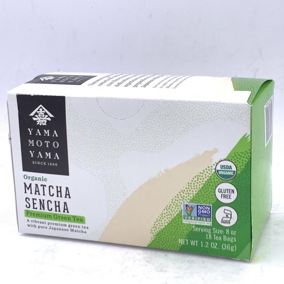 Gluten-Free Yamamotoyama Organic Matcha Sencha Premium Green Tea 36g/(18tea bag)