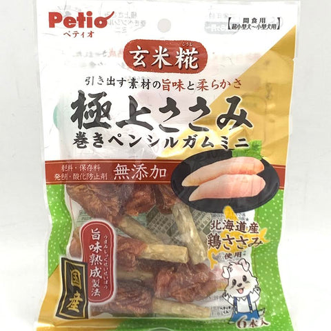 Petio Super Chicken Breast Rolled Gum Stick (Crispy Type) 6pcs迷你雞柳肉卷(香脆)
