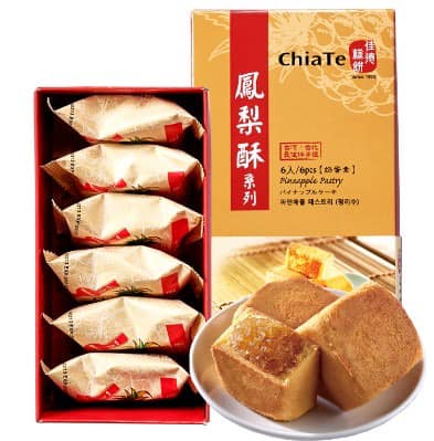 Chia Te Pineapple Pastry 6Pcs 佳德原味鳯梨酥