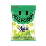 Lotte Korea Jellycious Gummy Fruit Jelly - Green Grape Flavor 72gx2bags