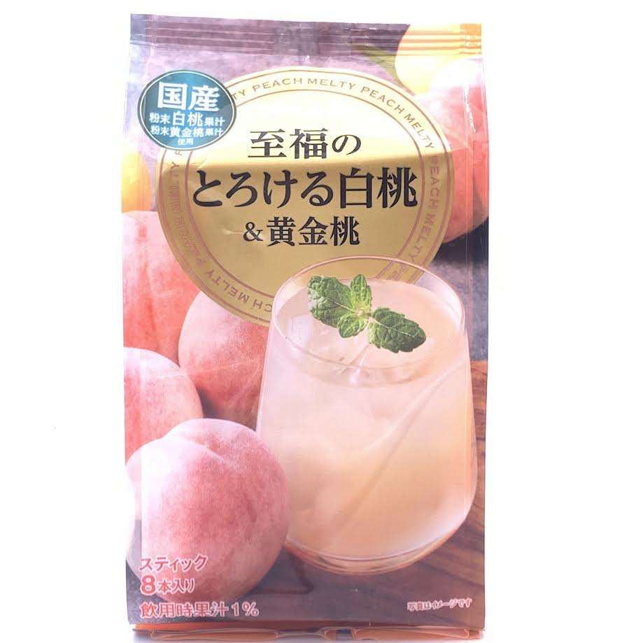 Nittoh Tea Melty White and Yellow Peach Tea Sticks 8sticks日東紅茶白桃和黄金桃水果茶