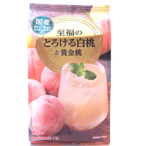Nittoh Tea Melty White and Yellow Peach Tea Sticks 8sticks日東紅茶白桃和黄金桃水果茶