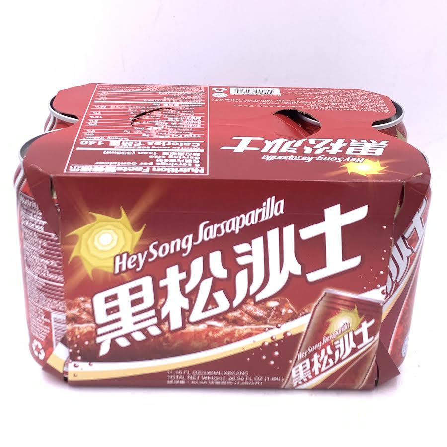 Heysong Sarsaparilla Drink 330mlX6cans台湾黑松沙士