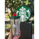 Hello Kitty & Starbucks Red Ribbon Straw Cold Cup 16oz/473ml限量款星巴克水杯