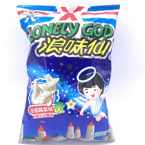 Lonely God Curly Potato Chips - Vegetable Flavor 70g浪味仙花式薯卷蔬菜味