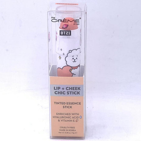 The Creme Shop BT21 Lip+Cheek Chic Stick Tinted Essence Stick - Peach Fluff 0.28oz/8g