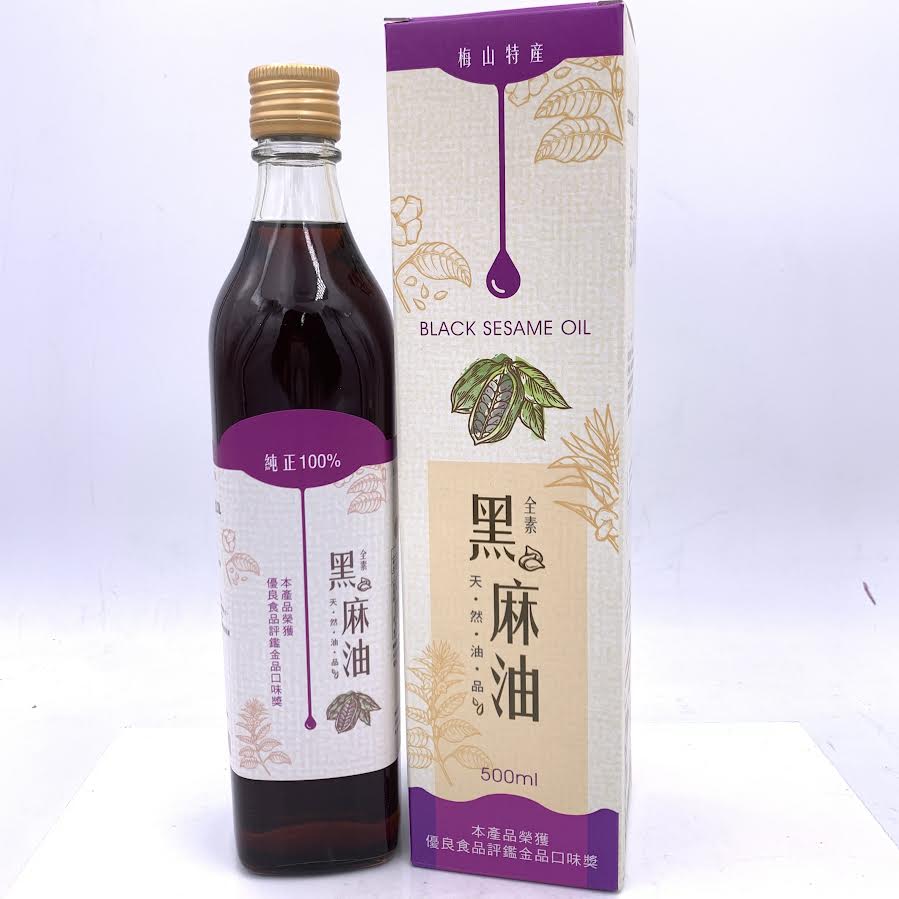 Mei Shan Tea Seed Oil Black Sesame Oil 500ml台湾梅山特产黑麻油