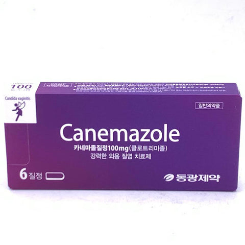 Korea Canemazole Vagina Tab(Clotrimazole) 100mg东关妇科塞