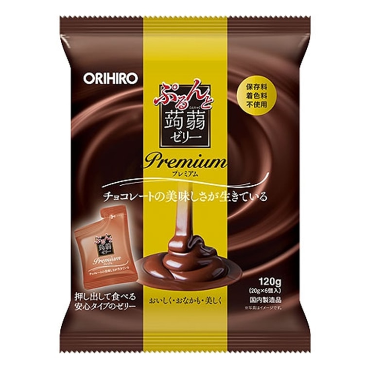 Orihiro Konjac Jelly Premium Chocolate 120g(20gx6pcs)巧克力口味蒟蒻