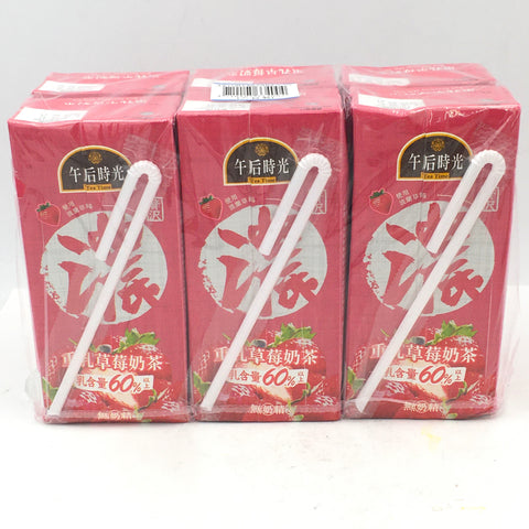 Kuang Chuan Tea Time-Strawberry Milk Tea*6pack光泉種乳草莓奶茶