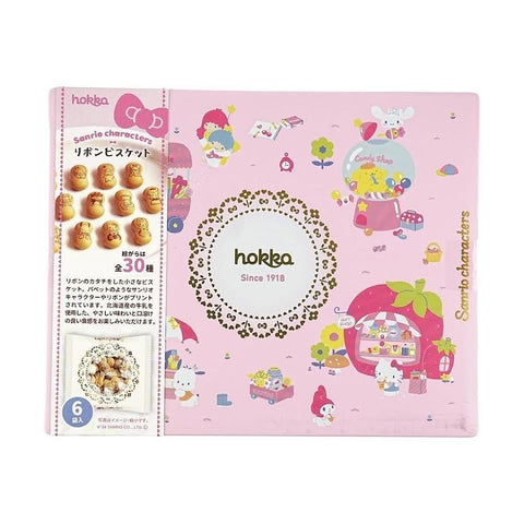 Hokka Sanrio Character Ribbon Biscuits Fancy Tin Gift 3.18oz/(90g)