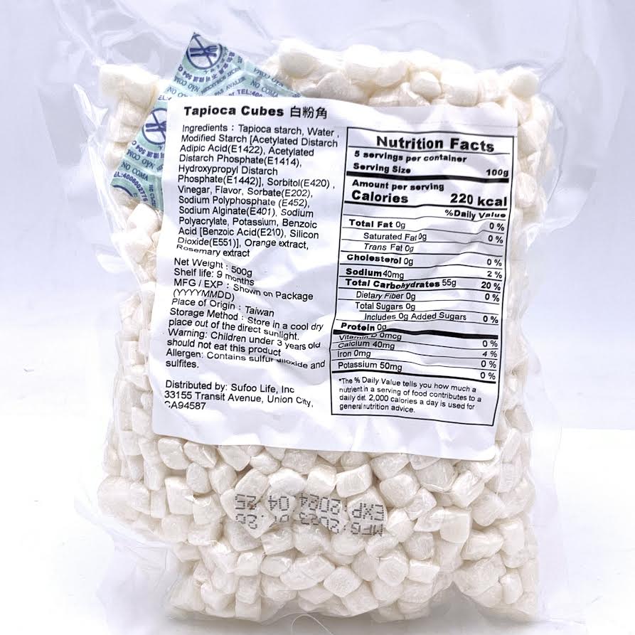 Taiwanese Tapioca Cubes 500g 白粉角