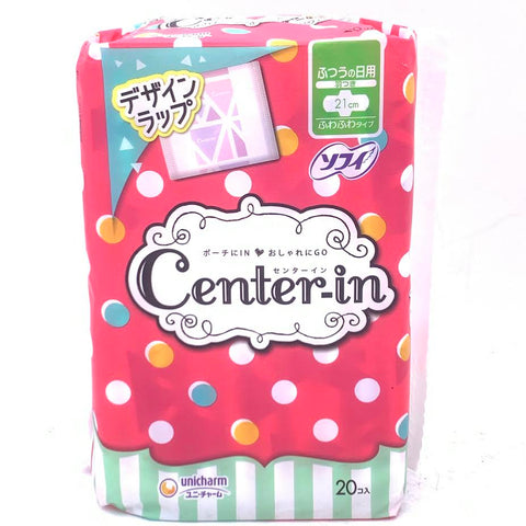 Unicharm Sofy Center -In Pads Size:21cm/20count輕柔瞬吸日用護翼衛生棉