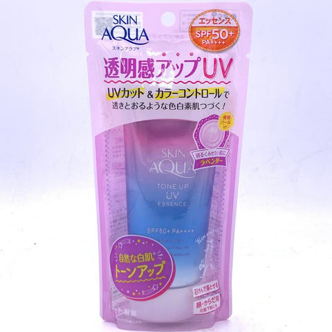 Rohto Skin Aqua Tone-Up UV SPF50+PA++++ Essence (Lavender) 80g樂敦彩虹美肌防曬精華隔離霜薰衣草紫