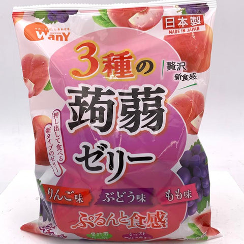 Shimonita - Bsn WanY 3 Kinds Of Konjac Jelly Apple&Peach&Grape Flavor 24pcs