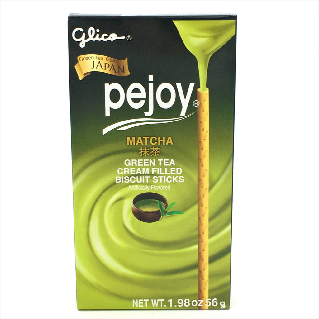 Glico Pejoy Matcha Green Tea Cream Filled Biscuit Sticks 1.98oz/ 56g