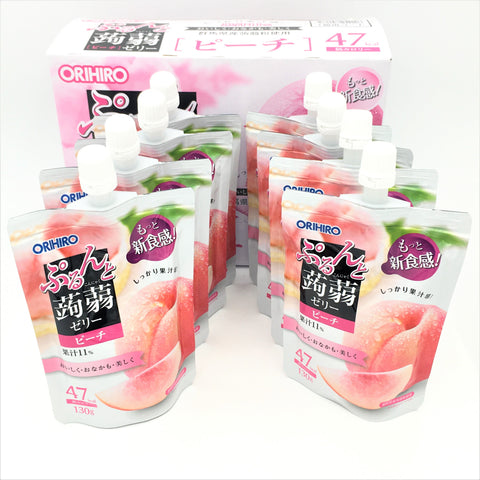 Orihiro Konjac Jelly Low Calorie -Peach 130g x8 Pieces