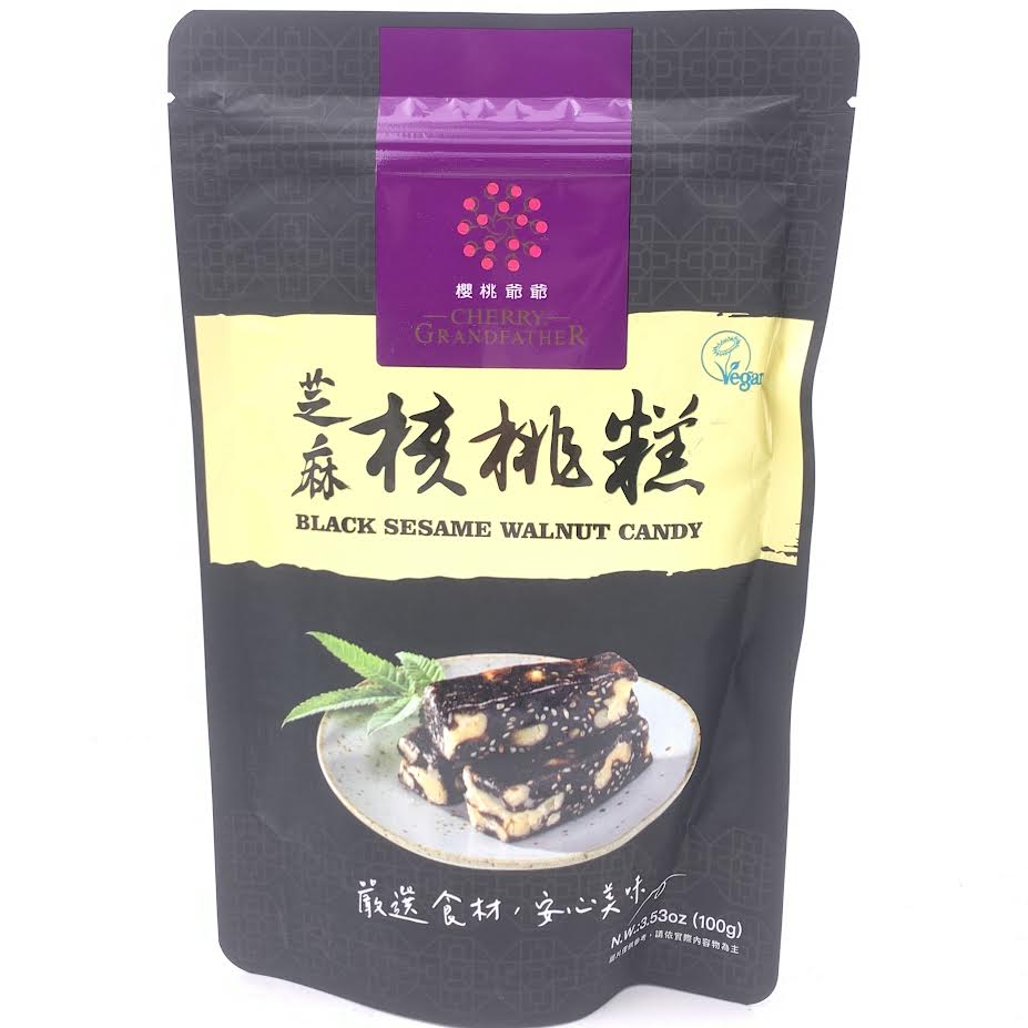 Cherry Grandfather Black Sesame Walnut Candy 100g櫻桃爺爺芝麻核桃糕