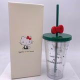 Hello Kitty & Starbucks Red Ribbon Straw Cold Cup 16oz/473ml限量款星巴克水杯
