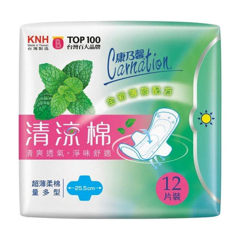 KNH Carnation Pads Size:25.5cm/12pcs台湾康乃馨清凉棉