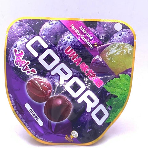 Uha Mikakuto Cororo Grape Fruit Juice Gummy 1.69oz/(48g)悠哈爆款糖果紫葡萄口味