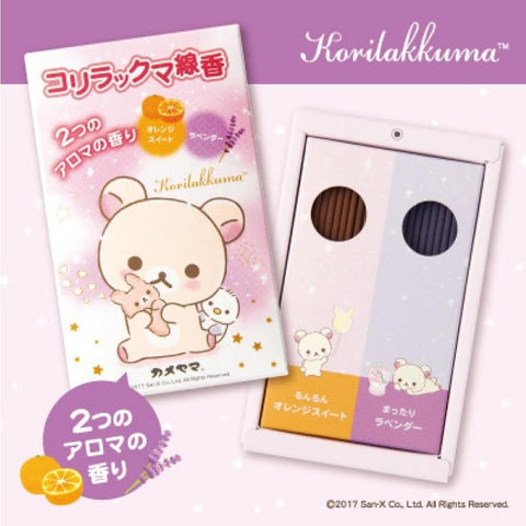 Kameyama x Rilakkuma Korilakkuma 2 Favor Aroma Incense Sticks (Orange & Lavender)双味短线香