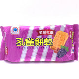 Kuai Kuai Peacock Biscuit - Grape Red Dates Flavor 84g乖乖孔雀餅乾葡萄紅棗口味
