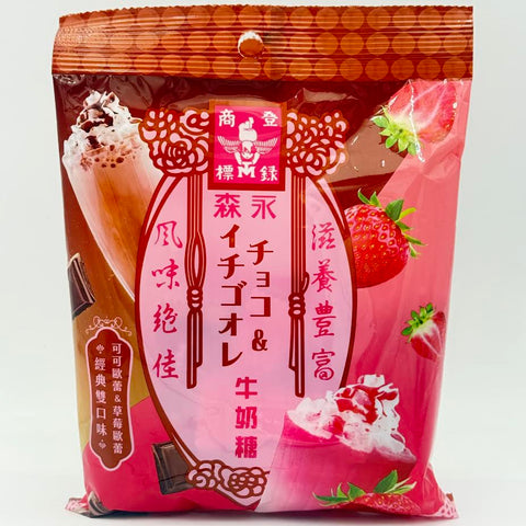 Morinaga Milk Caramel Candy - Choco Strawberry Flavor 90g森永巧莓歐蕾牛奶糖
