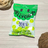 Lotte Korea Jellycious Gummy Fruit Jelly - Green Grape Flavor 72gx2bags