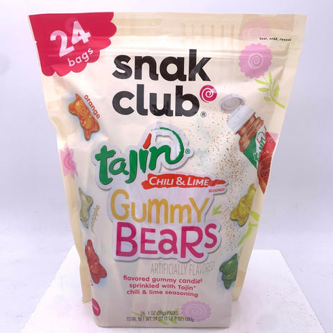 Snak Club Chili & Lime Seasoned Gummy Bears 680g/(24bags)